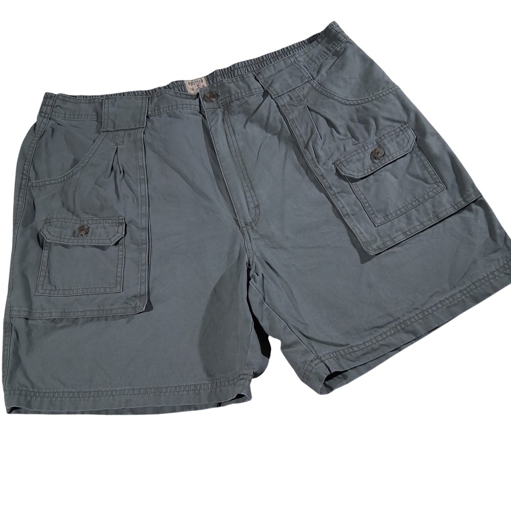 RedHead Cargo Shorts Men's 42 (Fits 40") Olive Green Cotton Canvas Elastic Waist